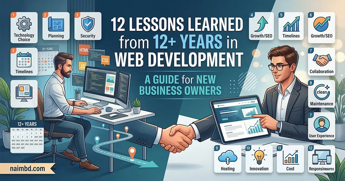12 Lessons Learned from 12+ Years in Web Development: A Guide for New Business Owners