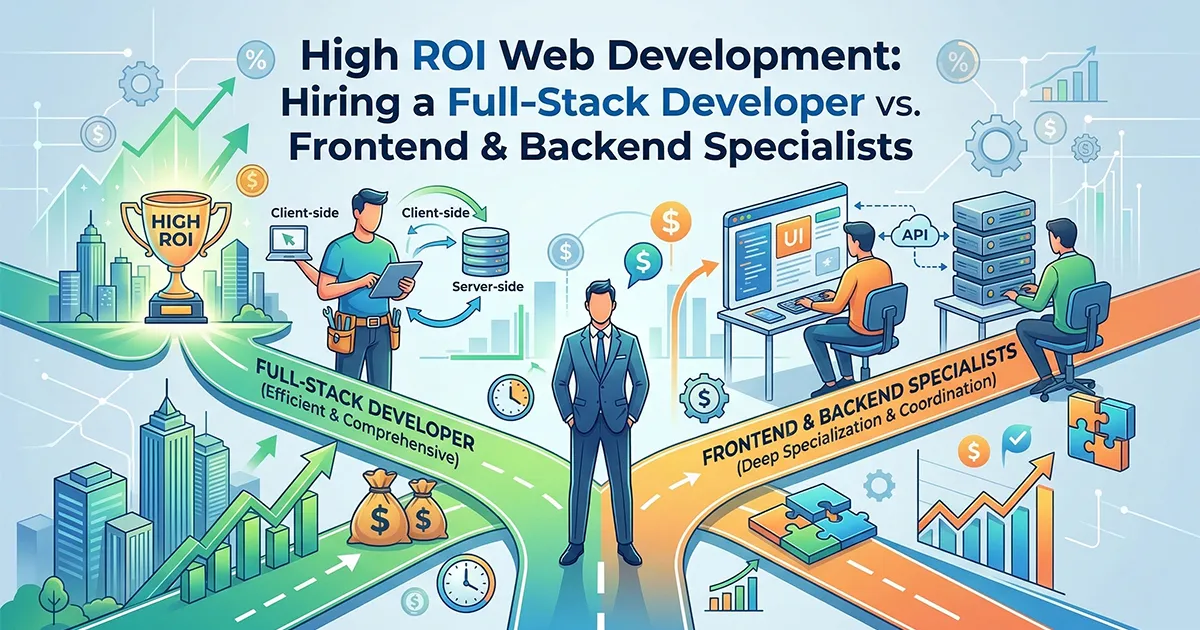 High ROI Web Development: Hiring a Full-Stack Developer vs. Frontend & Backend Specialists